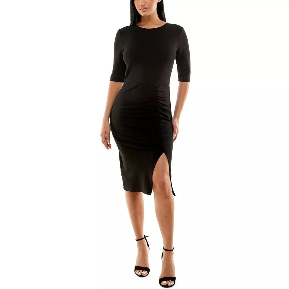B. Darlin Women/Juniors Black Ruched Bodycon Dress Size: 7/8 (Jrs) - Macy's NWT